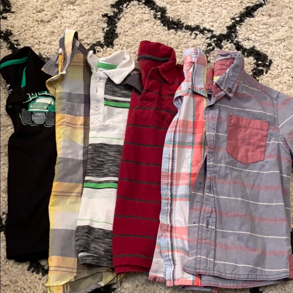 6 size small boys collared shirts